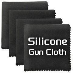 Silicone Gun Cleaning Cloth, 12″x12″ Microfiber Lint Free Black-4Pack