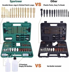 Gun Cleaning Kit Universal Rifle Pistol Shotgun Handgun Firearm with Case