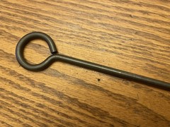 Vintage Pistol Handgun Gun Cleaning Rod 9″ Long STEEL Loop Handle Tool