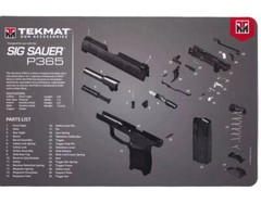 TekMat 17in Printed Gun Cleaning Mat Sig Sauer P365, Black, TEK-17-SIGP365