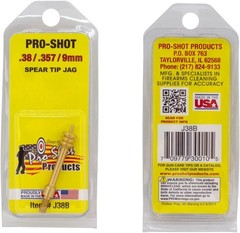 Pro-Shot Brass Spear Tip Bore Cleaning Jag for .357/.38/9mm