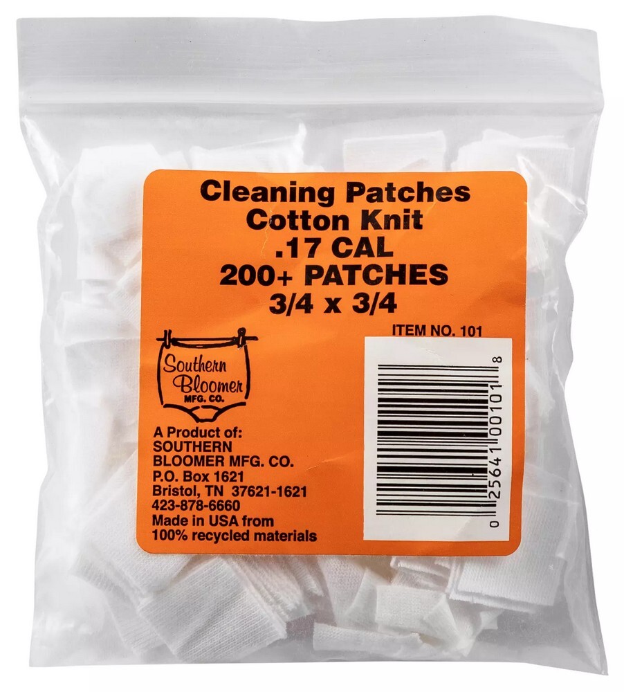 Southern Bloomer 101 Gun Cleaning Cotton Patches 17 Cal – 101