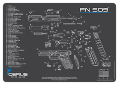 FN 509 Armorers Gun Cleaning Mat Cerus Gear Made in USA