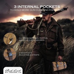 Rush Creek Creations Gun/Pistol Cleaning Mat – Portable, Waxed Canvas, Handle…