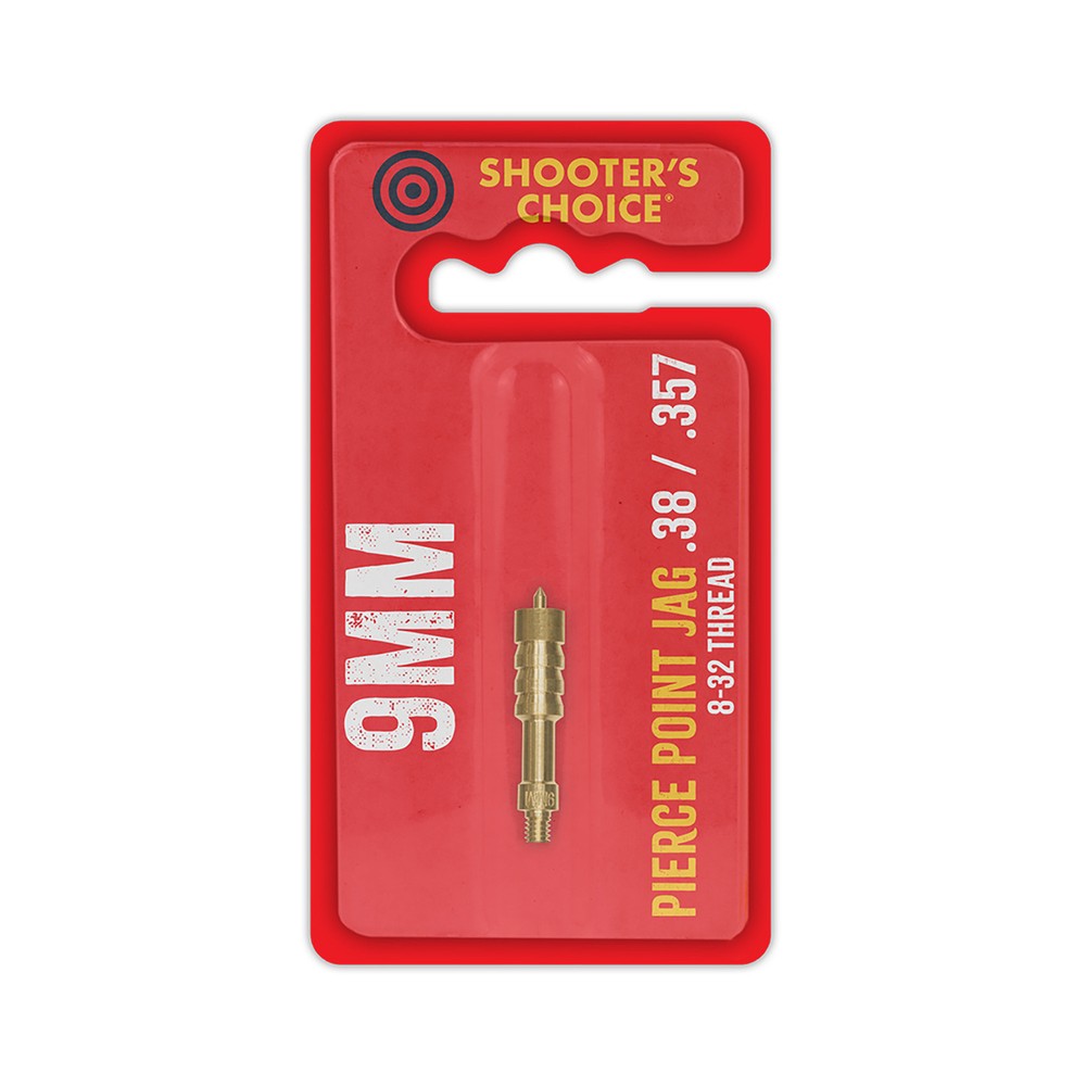 Shooter’s Choice Pierce Point Jag f/9MM/38/.380 & .357 Solid Brass w/8-32 Thread