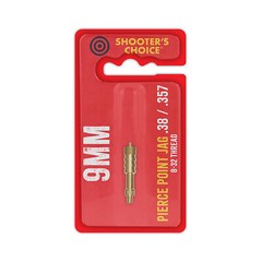Shooter’s Choice Pierce Point Jag f/9MM/38/.380 & .357 Solid Brass w/8-32 Thread