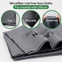 Silicon Gun Cloth 5 Pack 12” ×12” Gun Cleaning Cloths Lint Free – Gun Clean…