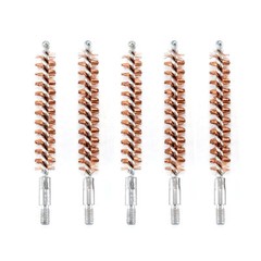 5 X Bronze Bristle Bore Cleaning Brush .338 Caliber 8×32 Thread with 50 Patches