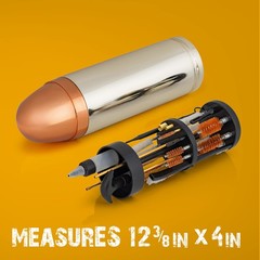 Deluxe Cleaning Kit in Patented Bullet-Shaped Case, Cleaning Tools for Handgu…