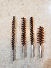 Vintage Hoppes Rifle Cleaning Rod All Calibers No. 3PU Aluminum & 4 Bore Brushes