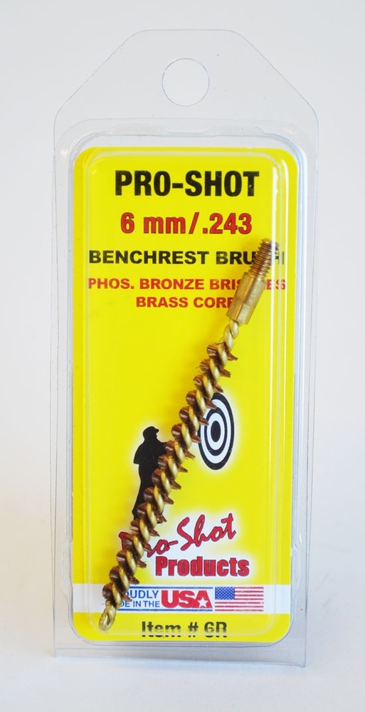 Pro-Shot 6mm / 243 Phosphor Bronze Bore Brush #6R
