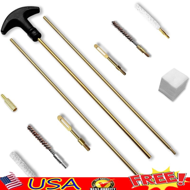 .177 .22 Caliber Barrel Cleaning Kit Detachable Brass Rods Gun Accessories New