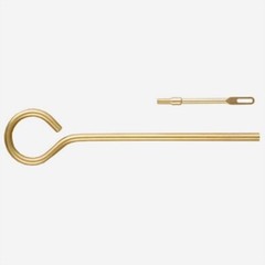 Dewey One-Piece 4” Brass Loop Rod #8-32 Thread W/ Slotted Tip – Made In USA