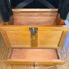 Outers Wood Gun Cleaning Tool Chest Storage Box Oak Finish Latch Drawer 70084