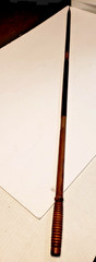 Antique 3 Piece Wood Rifle Gun Shotgun Cleaning Rod w/ Brass Fittings 36″