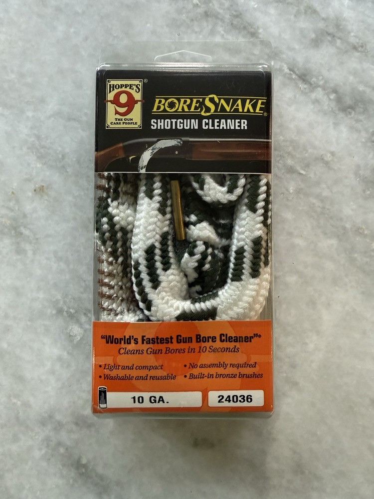 Hoppe’s BoreSnake Shotgun Bore Snake 10 Gauge Washable Brass 24036