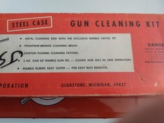 Vintage Marbles .30 cal Cleaning Kit Steel Case With Cardboard Slip Cover LOOK!