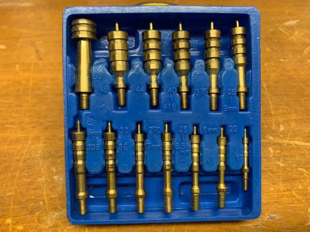 13 Pc Threaded Brass Jag Gun Handgun Rifle Shotgun Cleaning Kit .17-.50 Cal New