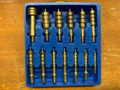 13 Pc Threaded Brass Jag Gun Handgun Rifle Shotgun Cleaning Kit .17-.50 Cal New