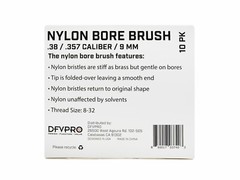 10 Pack- .38/.357 Cal/9MM Nylon Bore Brushes for Gun Cleaning and Maintenance