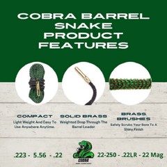 .223 5.56 Bore Cleaning Barrel Snakes 3 Pack Fast Free Shipping Easy Shine Clean