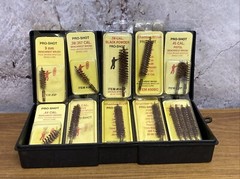 NEW Vintage Pro-Shot Bore Brush Lot Of 10 in Kleen Bore Box 9mm .22 .58 More T8