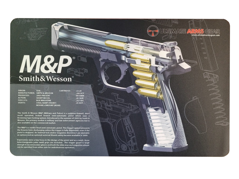 Ultimate Arms Gear Color Firearm Work/Cleaning Mat Compatible w/ S&W M&P Pistols