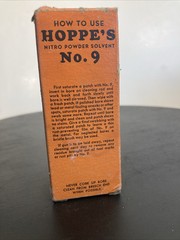 Vintage 2oz. Hoppe’s Trade Nitro Powder Solvent No. 9 B18