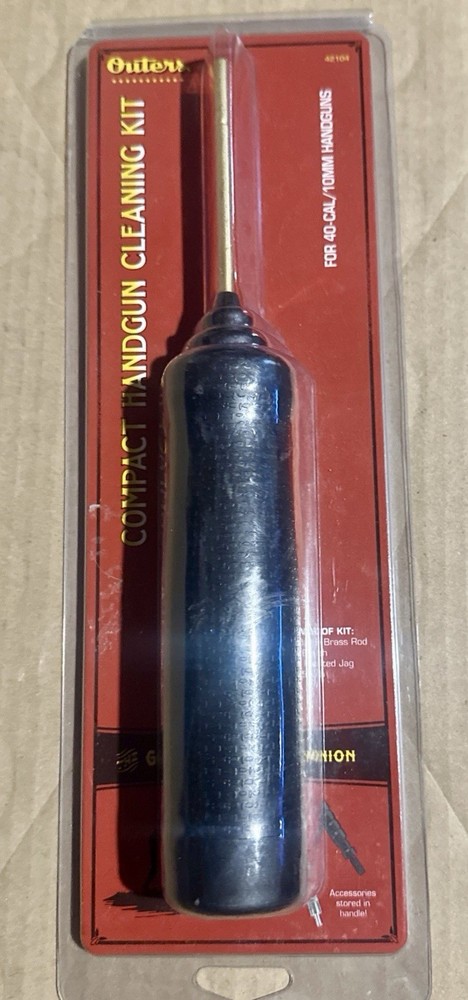 Outers Universal Compact Handgun Cleaning Kit .40 Caliber/10mm