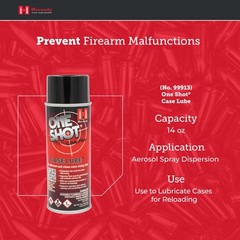 Hornady One Shot Case Lube, 10 oz / 14 fl – Aerosol Dry 14fl oz, Silver