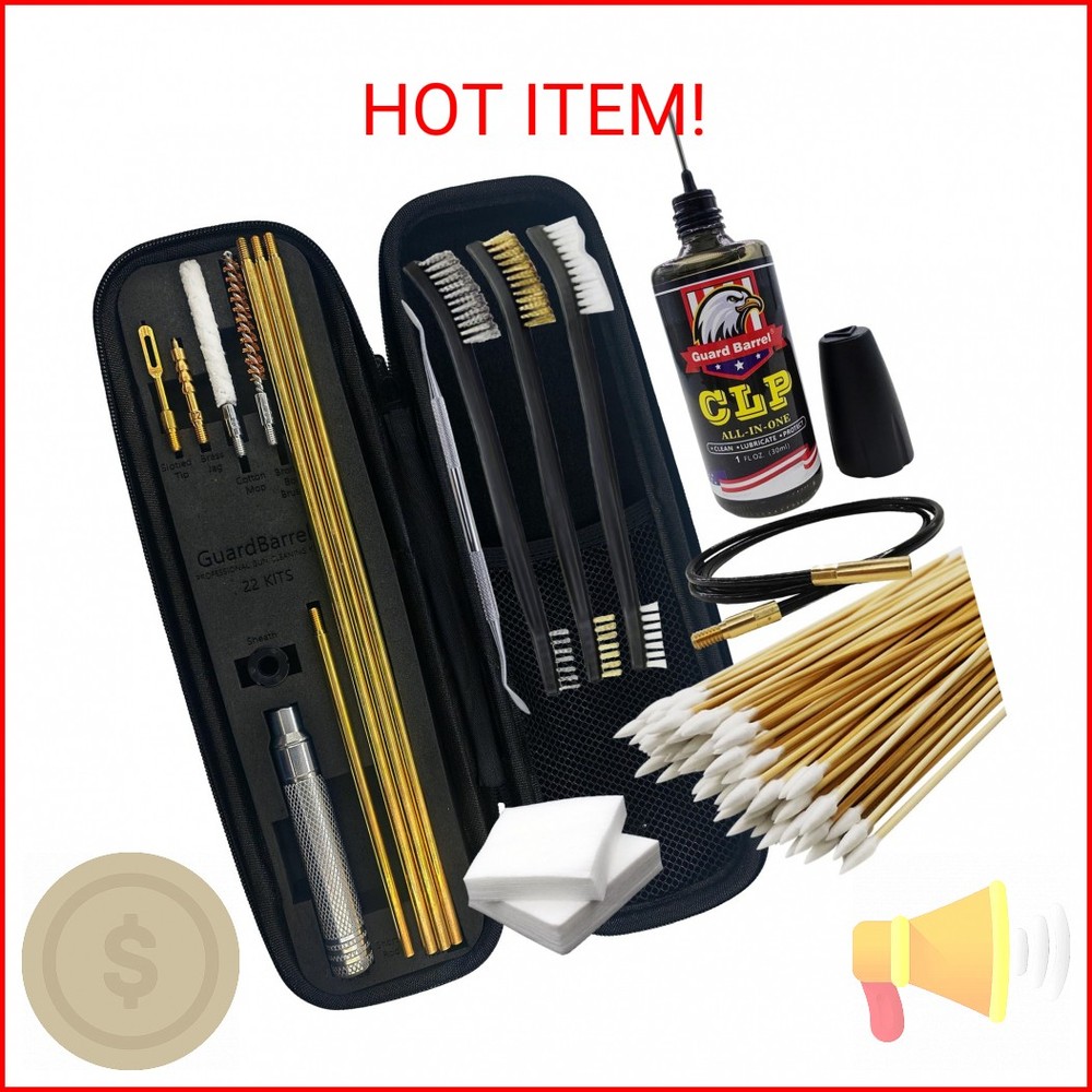 Gun Cleaning Kit for .22 .223Cal 5.56mm .22LR Rifle Pistol Cleaning Kit with 30m