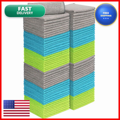 Aidea Microfiber Cleaning Cloth-100Pk Soft Microfiber Towels For Cars Absorbent