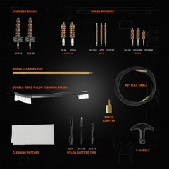 GRITR Multi-Caliber Pistol, Rifle & Shotgun Cleaning Kit with Eva Case