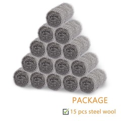 15 Count Gap Blocker: Steel Wool Rolls for Safe Indoor & Outdoor Pest Control