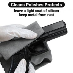 Silicon Gun Cleaning Cloth 2 Pack Lint Free Gun Cloth 12″x12″ Microfiber Gun