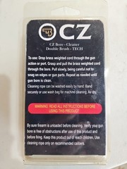 OCZ CZ Bore Cleaner Double Brush Tech 9mm .38 .357 Cal Rope Snake Barrel Cleaner