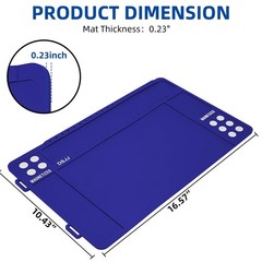Gun Cleaning Mat with Magnetic Organizer Tray, Anti-Slip Rubberized Workbench Pa