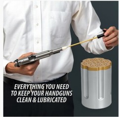 Wild Shot Pistol Cleaning Kit, 22cal .357cal .40cal .45cal 9mm Cylinder Shape