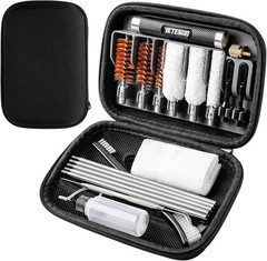 Shotgun Cleaning Kit for 12, 20, 410 Gauge – Compact Portable Case with Bronz…