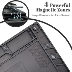 Cleaning Mat, Thickened Magnetic Mat with Organizer Parts Tray and Ruler, Ant…