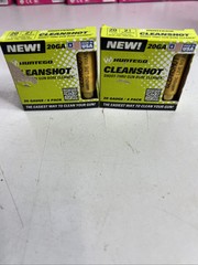 2x New! Huntego 20 Gauge CleanShot Shoot-Thru Gun Bore Cleaner 4 Pack Ea