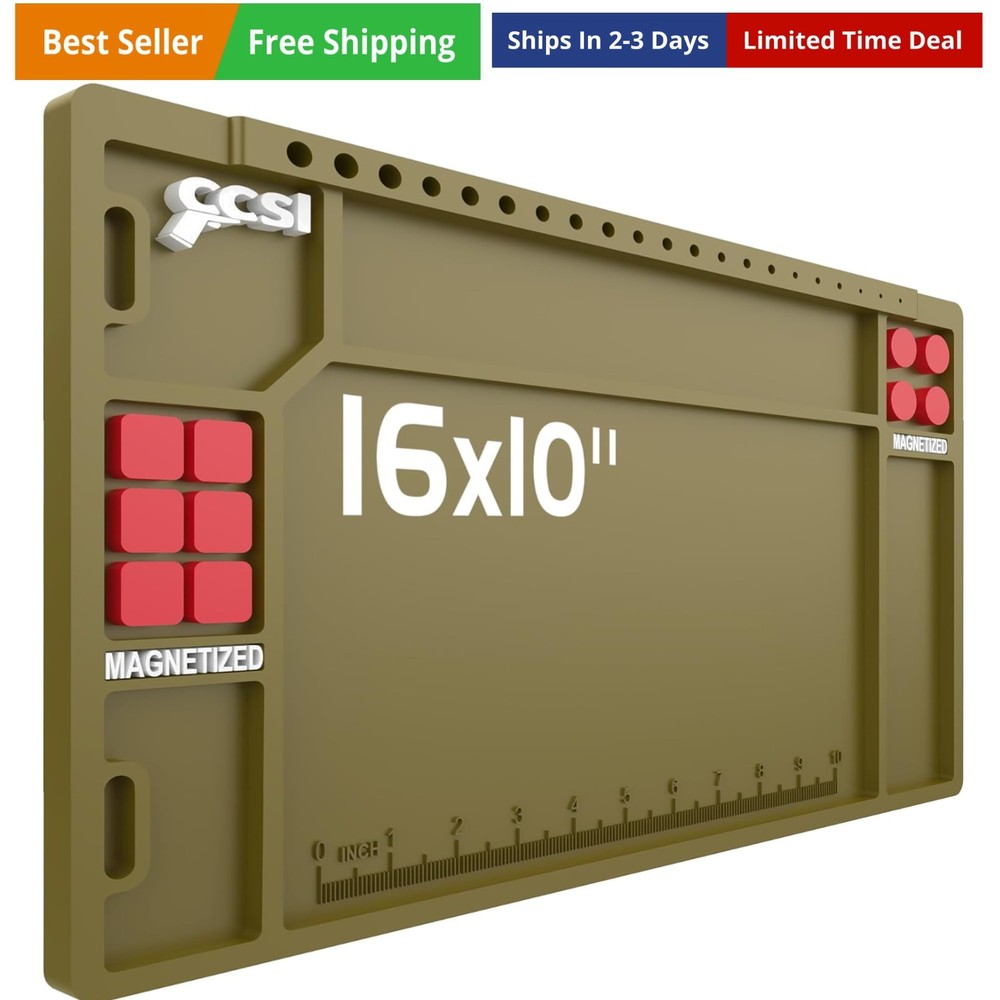Pistol Gun Cleaning Mat, Gun Cleaning Pad with Magnetic Organizer Parts Tray,…