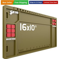 Pistol Gun Cleaning Mat, Gun Cleaning Pad with Magnetic Organizer Parts Tray,…