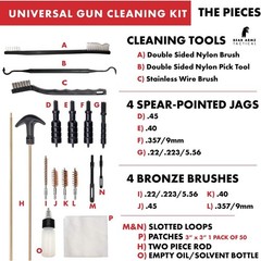 Universal Firearm Cleaning Set with Hard Case – Perfect for Pistols & Revolvers