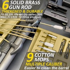 Gun Cleaning Kit, Universal Gun Cleaning Kit for All Caliber Shotgun Pistol Rifl
