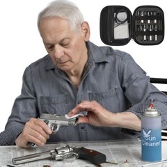 43PCS Pro Gun Cleaning Kit with Brushes Rods Universal for Pistol Rifle Shotgun