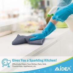 AIDEA 24PK Microfiber Cleaning Cloths Car Home Kitchen Absorbent Soft Towels