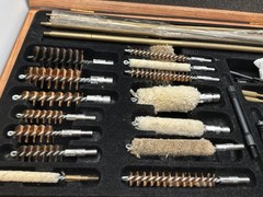DAC Gunmaster Universal Gun Cleaning Kit Wood Case Multi Caliber Rifle Pistol