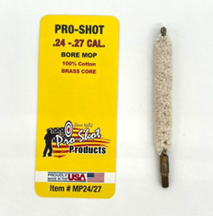Pro-Shot Benchrest Brush & Cotton Bore Mop For .25 Cal. Rifle
