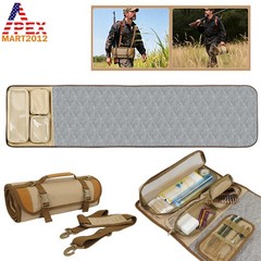 Heavy Duty Gun Cleaning Mat Portable Roll Up Rifle Pistol Clean Pad with Pockets